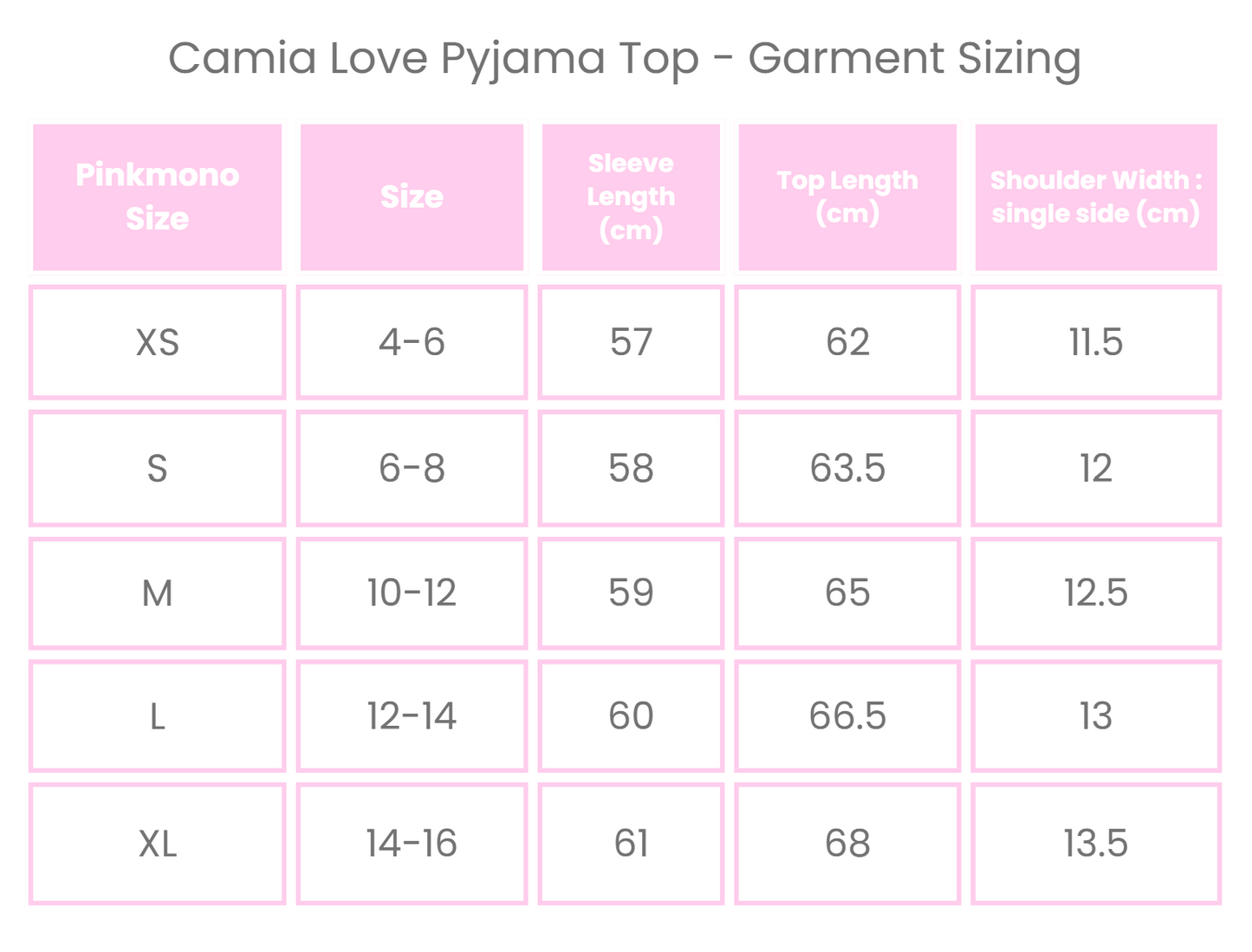 Camia Love Pyjama Top